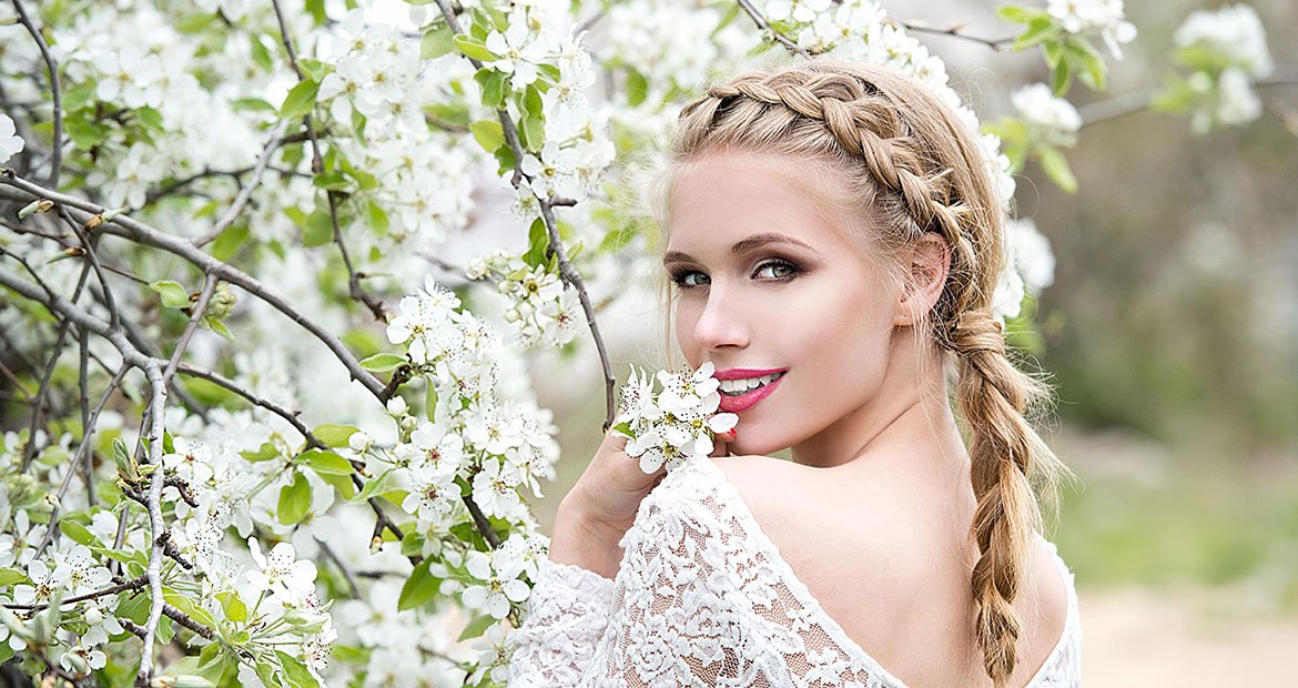 Modelo Vestido De Noiva Com Cabelo Trancado Loiro